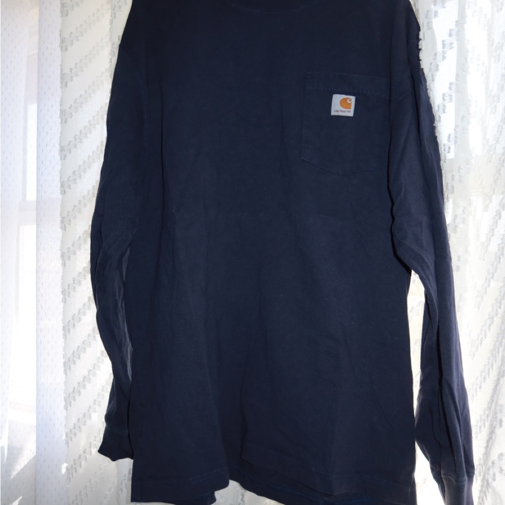 Carhartt Navy Long Sleeve Pocket Tee
